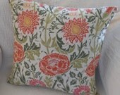 Pillow 20 x 20  Floral and StripeWith Down Blend Fill