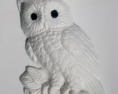 Owl Wall Decor Vintage White