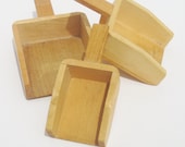 Vintage Wooden Nested Scoops