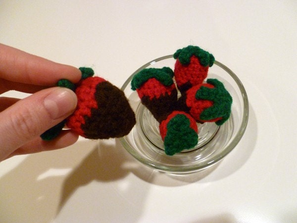 Chocolate Covered Strawberries - 3 Catnip Toys