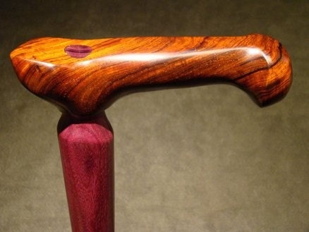Extra Tall Large Cane (Item 081) Cocobolo, Purpleheart, Padauk, Osage Orange