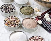 Gourmet popcorn and seasoning kit - popcorn kernels, flavors - unique food gift and DIY gift set - comes in gift box
