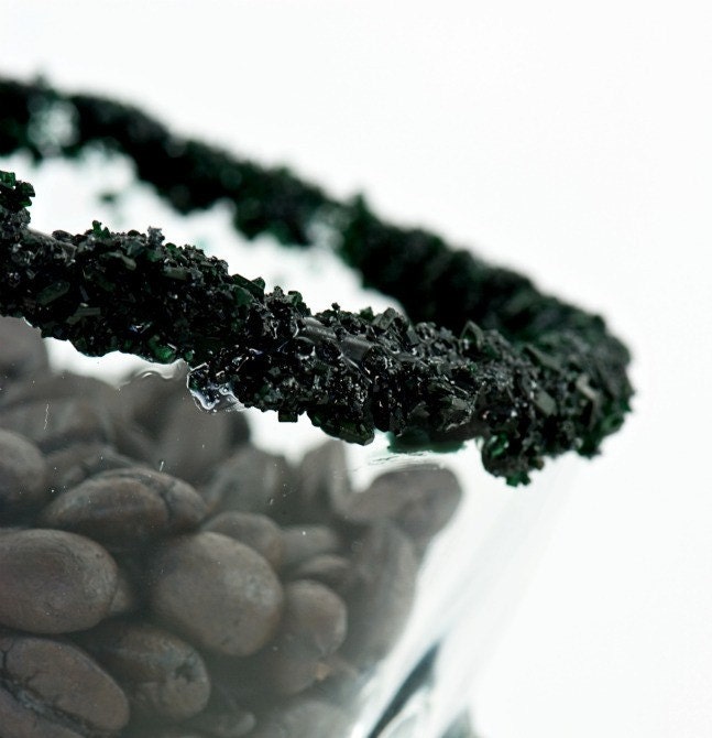 Black cocktail rim sugar - gourmet sugar in bulk - for weddings, parties, special events - enough for 75 martini glasses