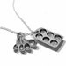 Cupcake Pan and Measuring Spoon Charm Necklace - cute miniature food muffin tin pendant for bakers
