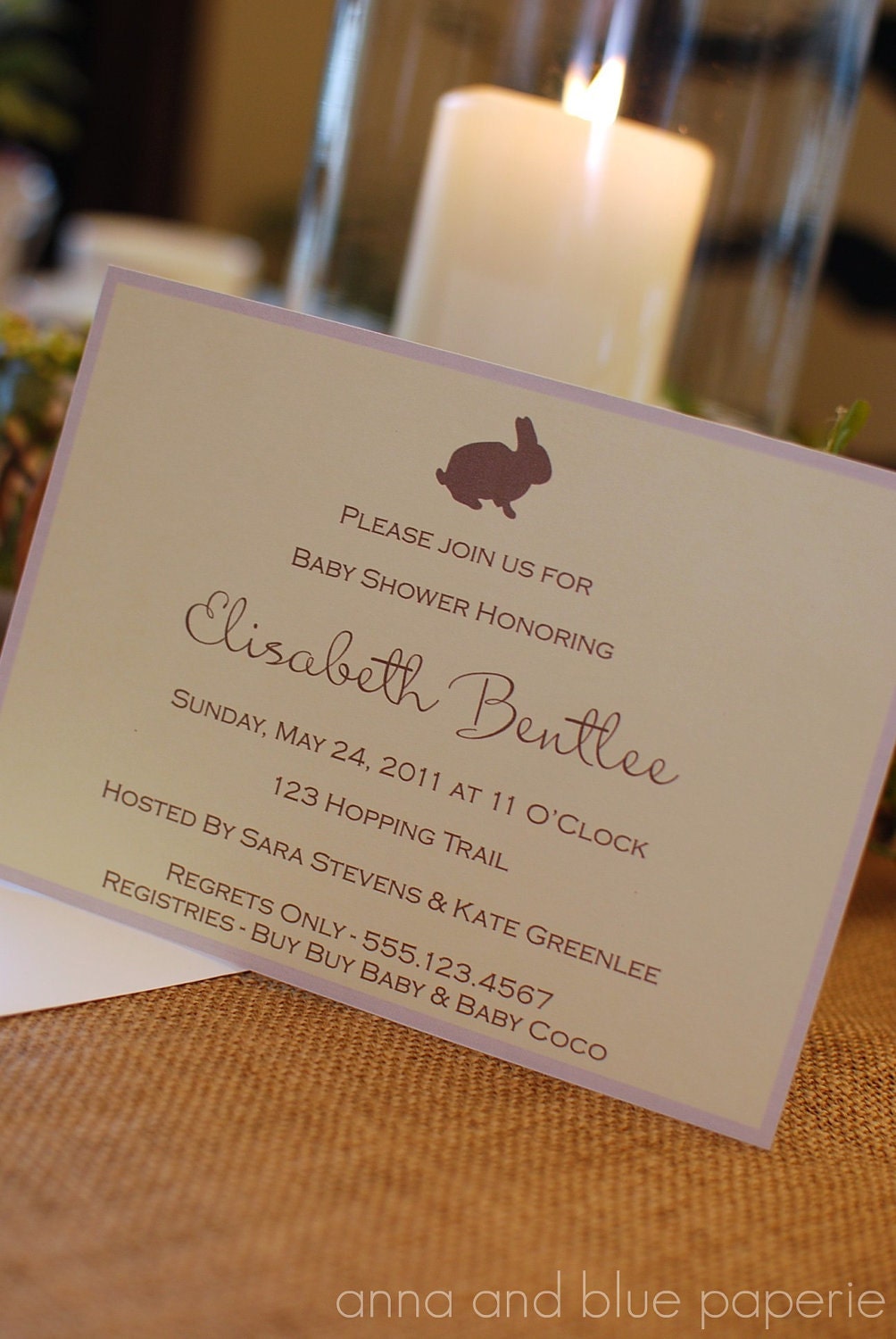 Baby Shower Custom PRINTABLE Some Bunny Loves Me DIY Invitation - by anna and blue paperie Il_570xn