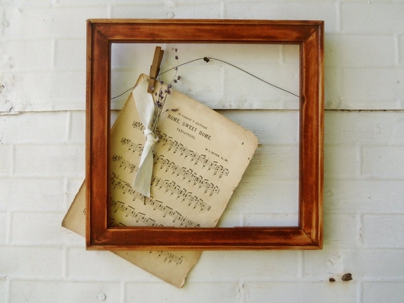 Antique Wooden Frame - Wall Art or Wedding Decor - 16-1/4 x 15-3/4