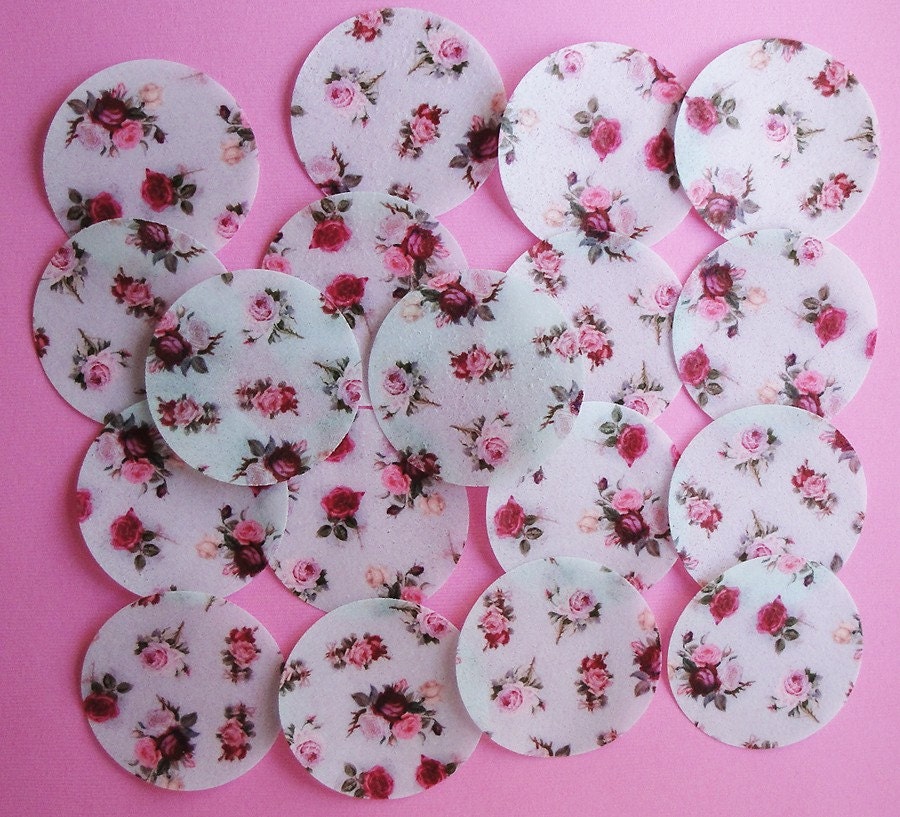 Shabby Chic Roses Edible Image Wafer Paper