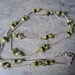 Long peridot and garnet sterling silver necklace