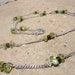 Long peridot and garnet sterling silver necklace
