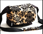 Ready to Ship Stylish Camera Case travel Purse With Zipper enclosure Large -  Gold forest