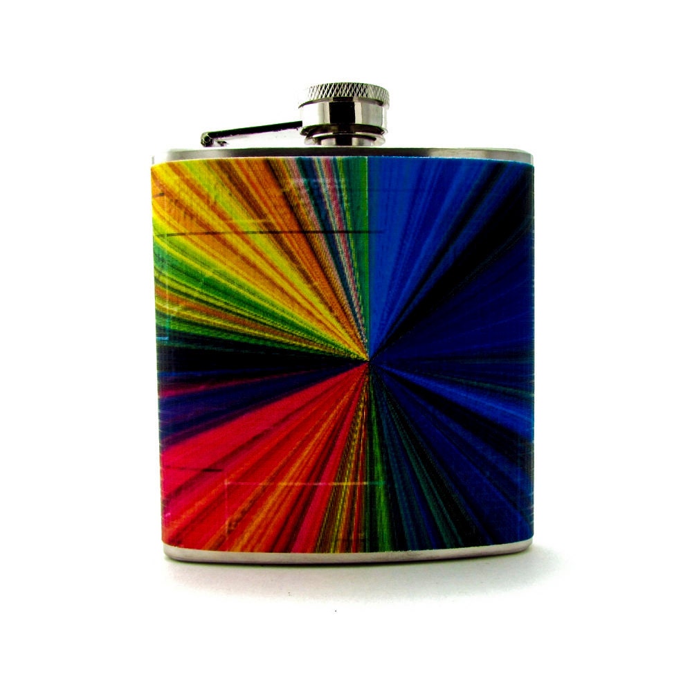 Colors Liquor Flask 6 or 8 oz Birthday Gift Christmas Gift Mens and Womens Flask