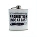 Vintage Newspaper Prohibition Ends Flask 6 or 8 oz