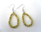 Pear Green Sparkly Earrings