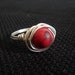 Marbled Stone Wire Wrapped Ring