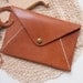 Personalized Envelope Clutch with Initial Letters - Leather - Rust - Hand Stitched - Front Page of Etsy