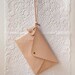 Personalized Envelope Clutch with Initial Letters - Leather - Rust - Hand Stitched - Front Page of Etsy