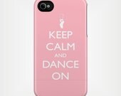 Keep Calm and Dance On Personalized iPhone 5 Case 4 / 4S or 3G or Samsung -  original design by a drop of golden sun