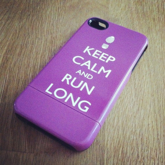 Keep Calm and Run Long iPhone Tough Case 4 / 4S or 3G - Personalized iPhone Case - original design by a drop of golden sun