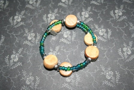 Natural Teal Double Loop Bracelet