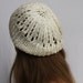 Unisex White Tam Lightweight Cotton Hat