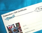 Gift certificate printable for 17 dollars
