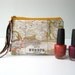 small zipper pouch. coin purse. world map pouch. make up pouch. s a small world