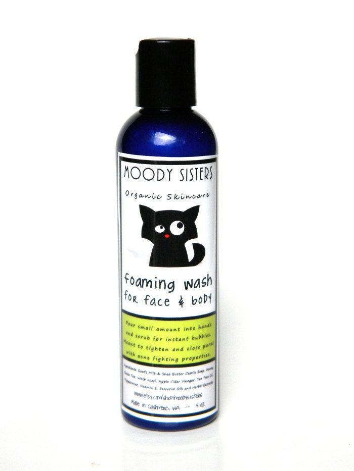Organic Acne Face Wash for Normal to Oily Skin infused with our Acne Treatment--Vegan & Natural-- Mint facial cleanser