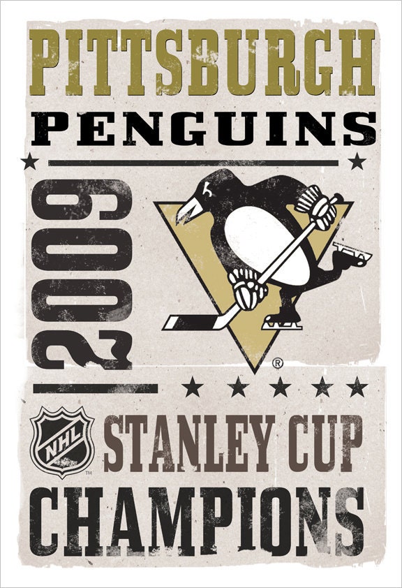 Pittsburgh Penguins - Stanley Cup Champs - 13x19 - print