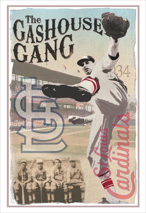 St. Louis Cardinals Gashouse Gang Print - 13x19 print - Baseball poster