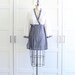 SALE - Vintage 60s Mod Mini Dress / Seersucker Gingham Long Sleeve Dress / Medium Large