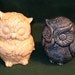 Hootie - Ceramic Owl Salt and Pepper Shakers - Dark Blue and Parchment