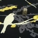 RESERVED for KRISTA  Night Bird Fabric Black Cotton Print