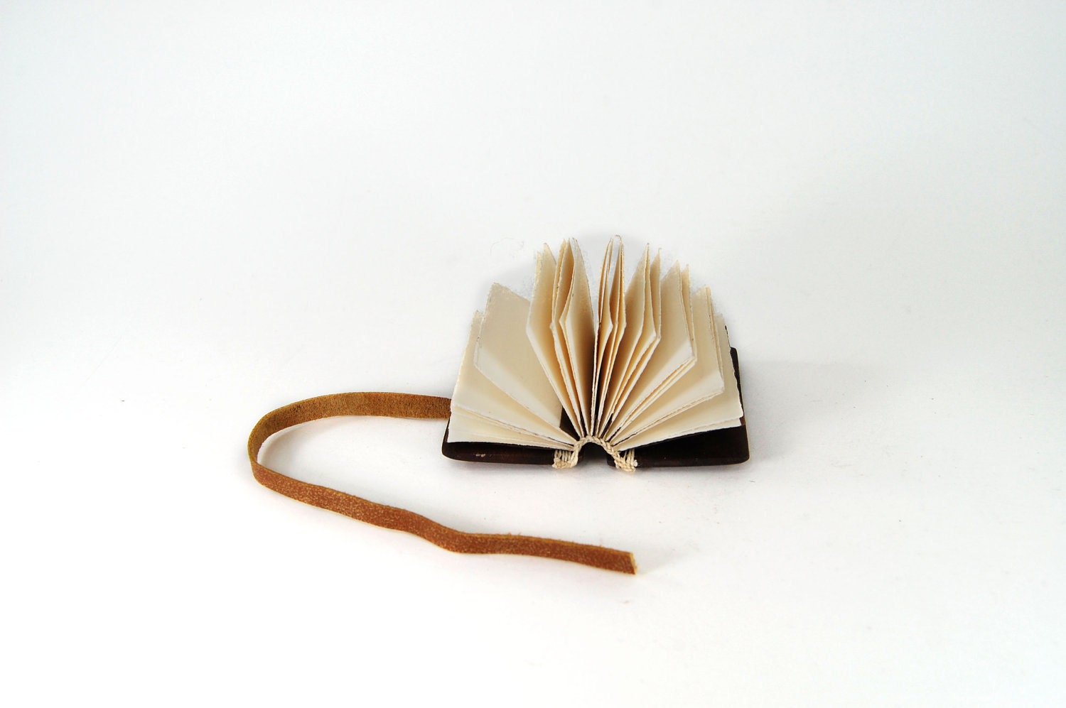black walnut  mini journal - small handmade wood book - woodland rustic