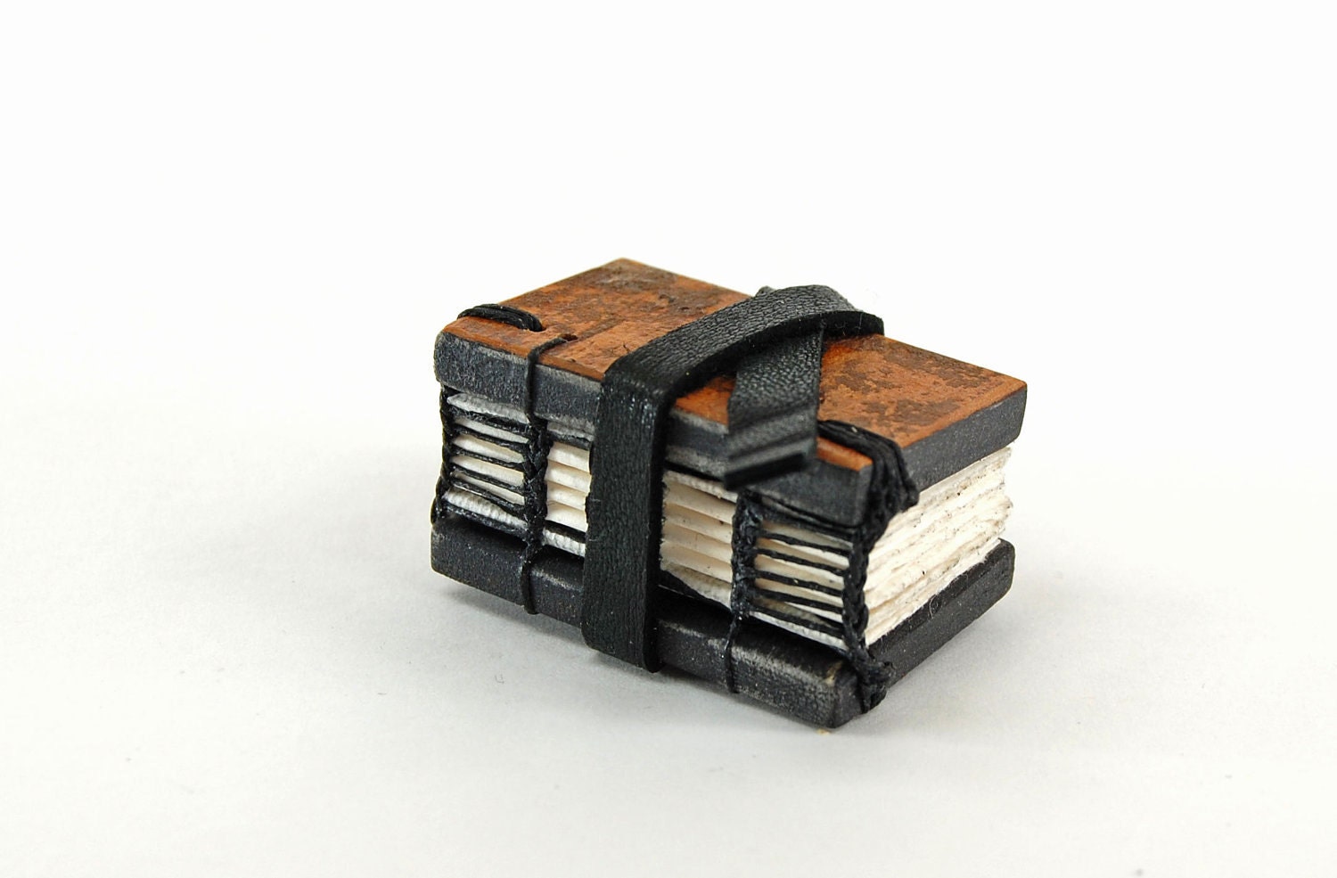 tree bark journal - small handmade wood book - woodland rustic mini