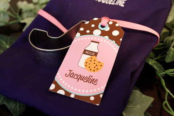 INSTANT DOWNLOAD - Printable Cookies & Milk Themed Favor Tags by 505 Design Paperie Il_570xn