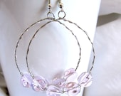 Stainless Steel Pink Earring Hoops