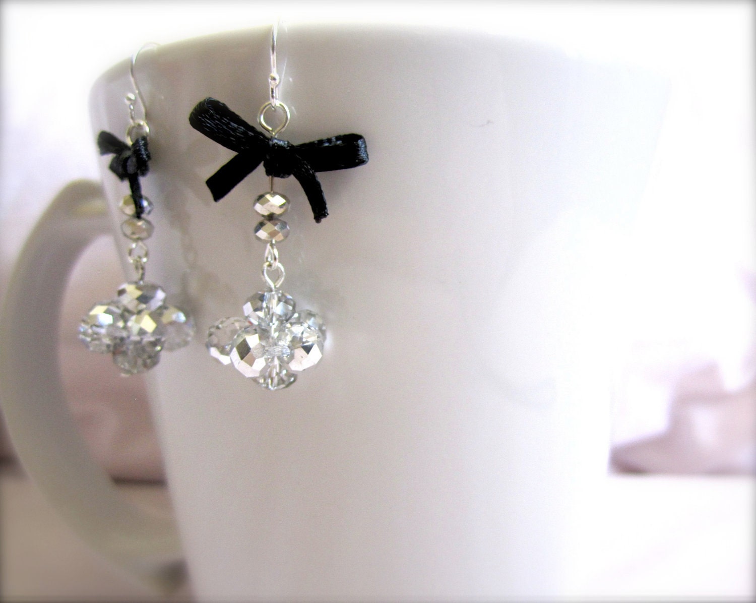 PomPom Crystal Earrrings