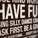 Family Rules Subway Art Print // Brown and White // 20x30