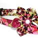 Dog Collar & Flower Set - Plum Dahlia