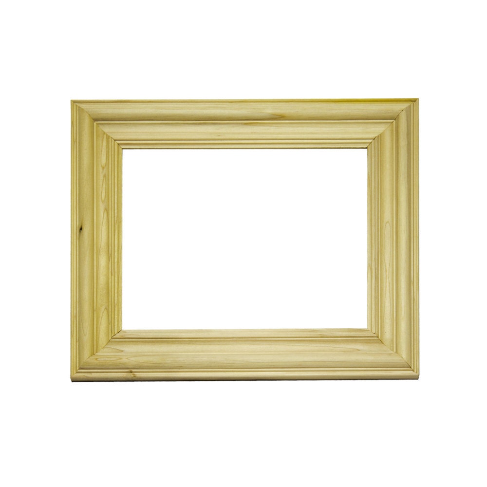 Custom wood picture frame 16 x 20 unfinished wood moulding