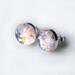Sterling Silver Light Rose Aurore Boreale Swarovski Crystal and Resin Stud Earrings Handmade - The Light Rose AB Collection