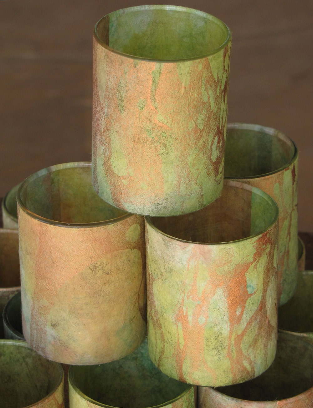 20 Thai Marbled Votives in Tropical