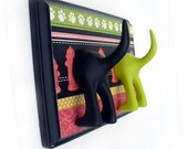 Dog Tail Leash Holder - Where's the Fire - with Optional Letter Tiles