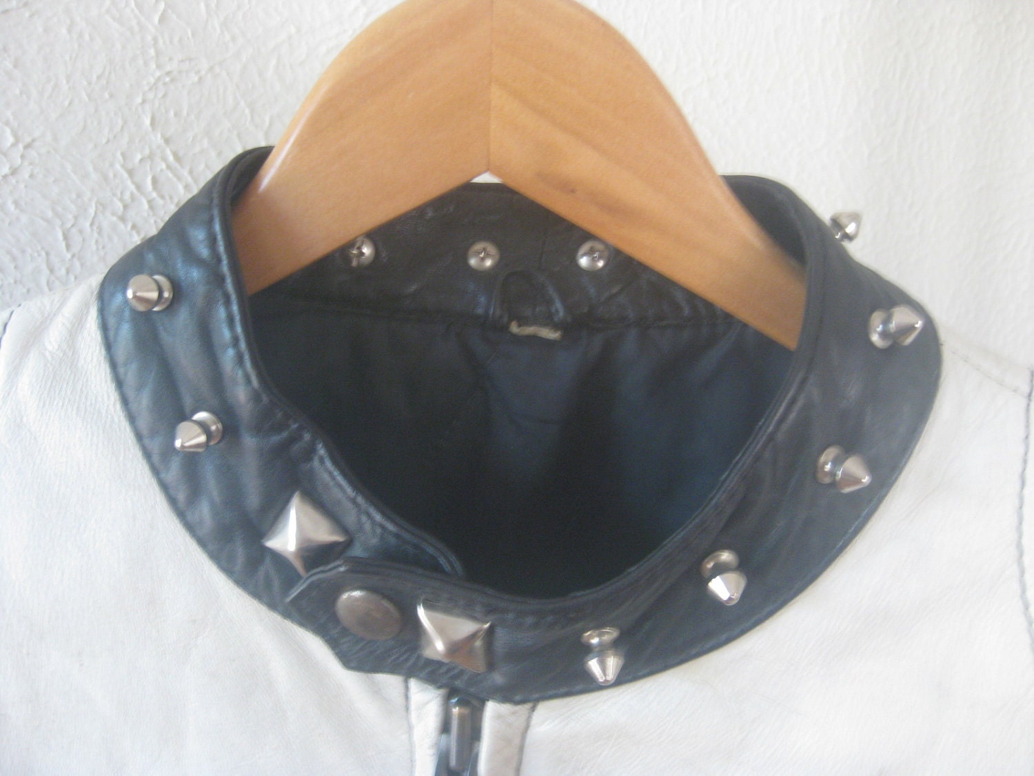 1990 Vintage Motocross Black and White Moto Jacket AC/DC