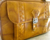 1978 Vintage American Tourister Soft-Sided Faux Leather Weekender Suitcase