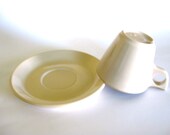 1950s Vintage Beige Arrowhead Ever Ware Melmac Cup and Saucer