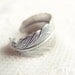 Whimsical Feather Wrapped Ring - Antiqued Silver (Size 6 / 7 / 8)