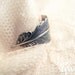 Whimsical Feather Wrapped Ring - Antiqued Silver (Size 6 / 7 / 8)
