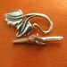 Earthy Elements- Sterling Silver Double Leaf- Toggle Clasp- 27mm x 15mm - T2