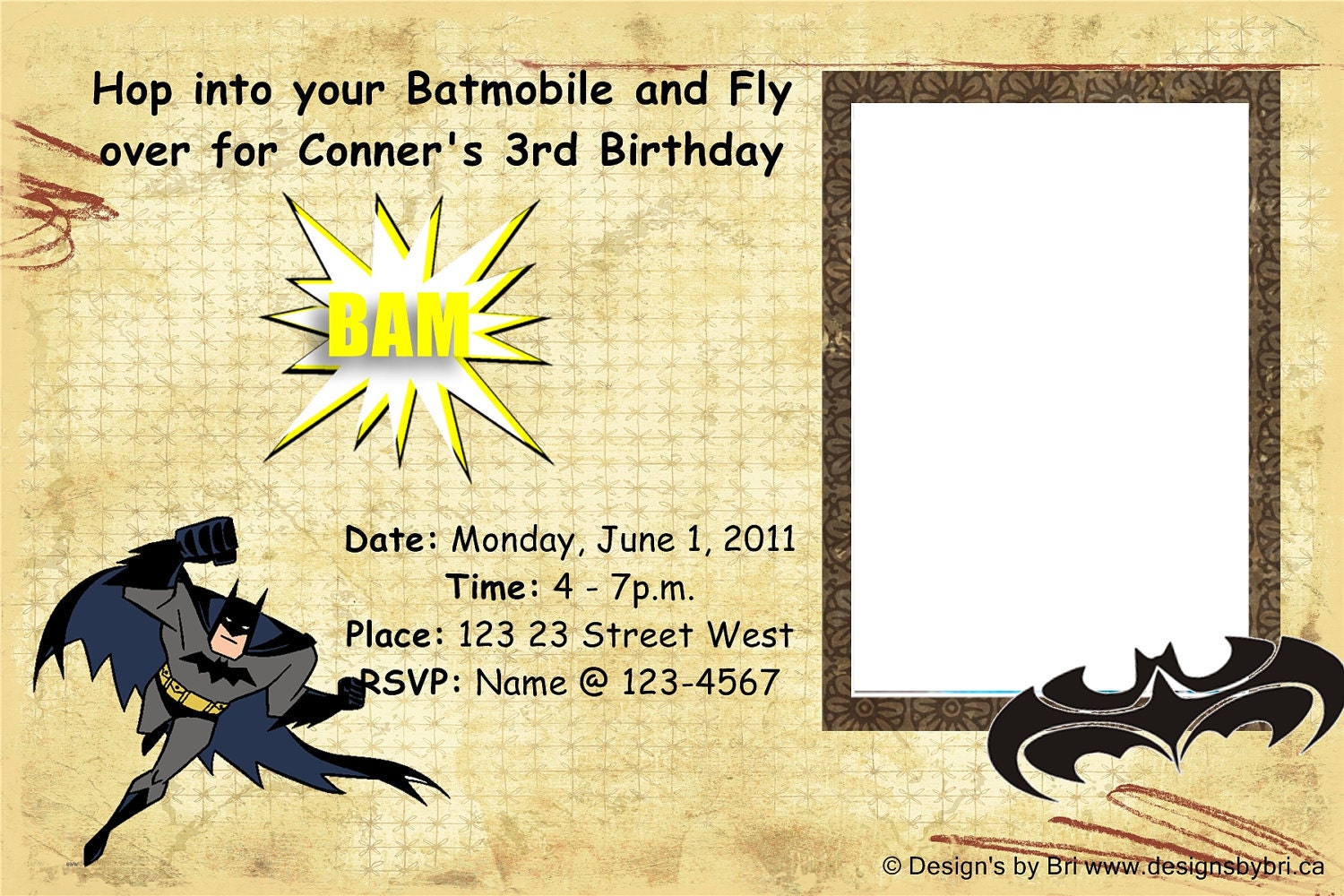 Batman Birthday Invitation Wording